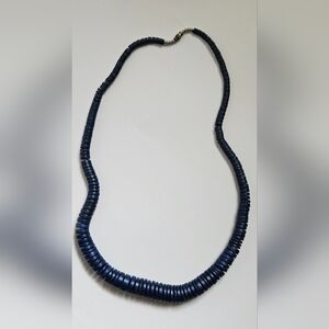 Blue Wooden Necklace